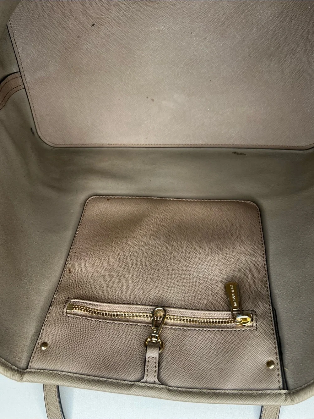 Michael Kors Leather Tote Shoulder Bag Jet Set Extra Large Travel Tan Brown